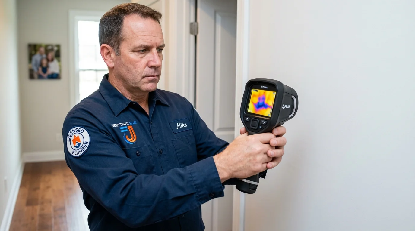 Thermal imaging leak detection by Johns Plumbing LLC in North Wales